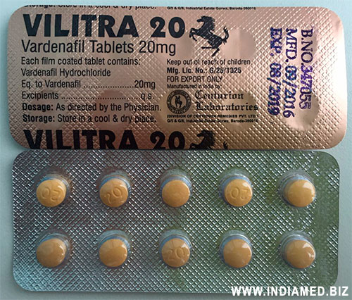  - Vilitra 20 Vardenafil Tablets 20mg